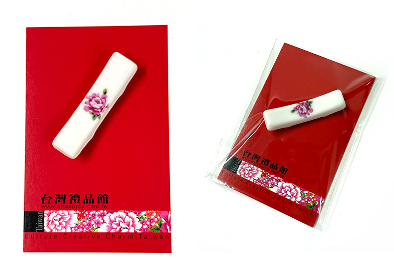 台灣花布 陶瓷筷架1入組